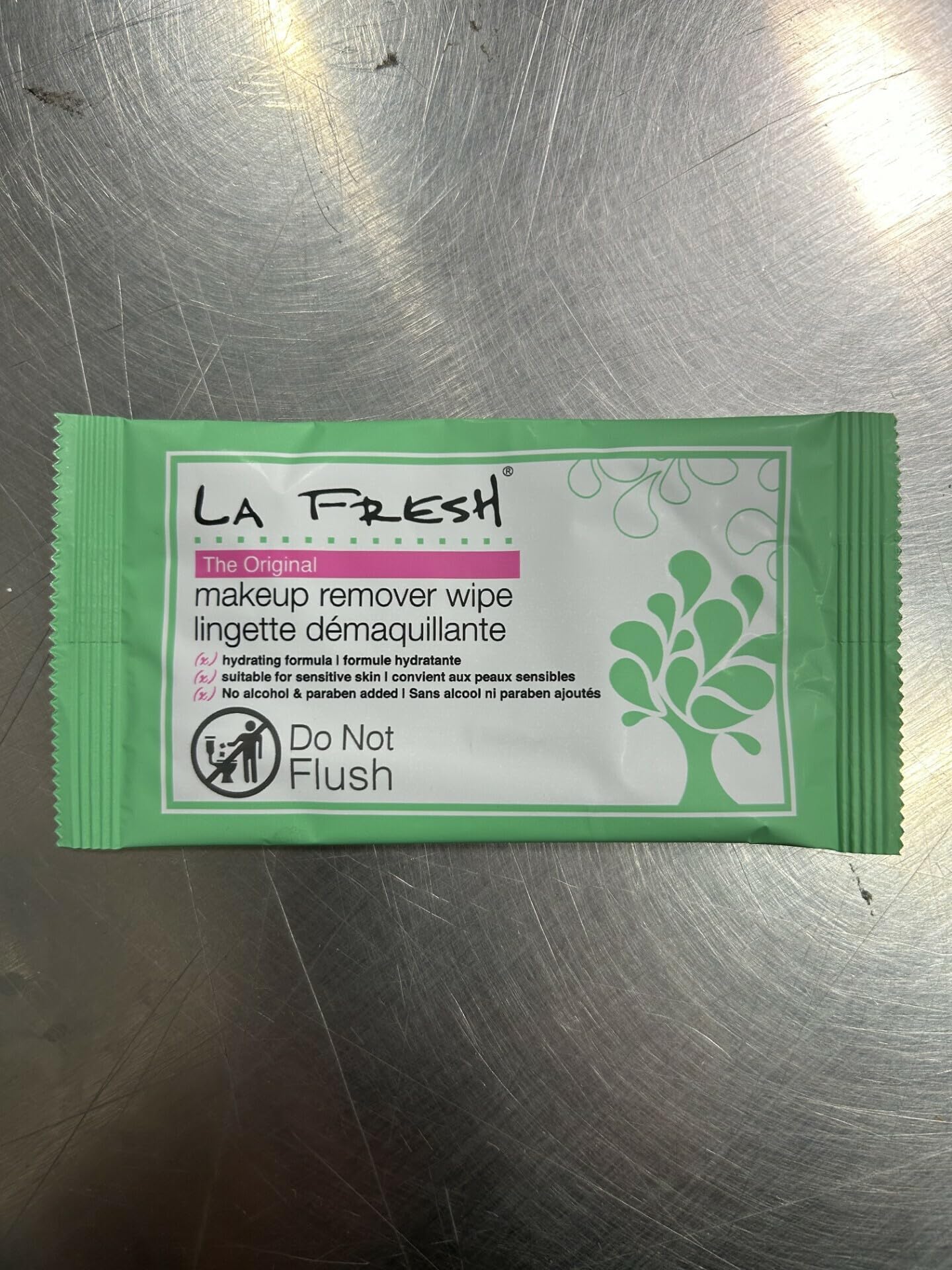 La Fresh single-use sealed makeup remover wipes for easy, mess-free cleansing on the go.