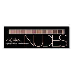 L.A. Girl Beauty Brick Eyeshadow nude matte shades close-up show depth and blendability.