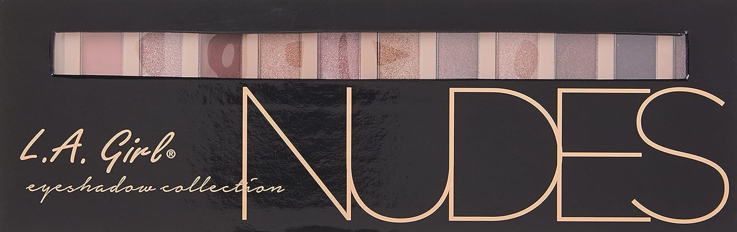 L.A. Girl Beauty Brick Eyeshadow nude palette edge view shows sturdy packaging.
