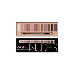 L.A. Girl Beauty Brick Eyeshadow open palette with mirror for versatile, blendable nude looks.
