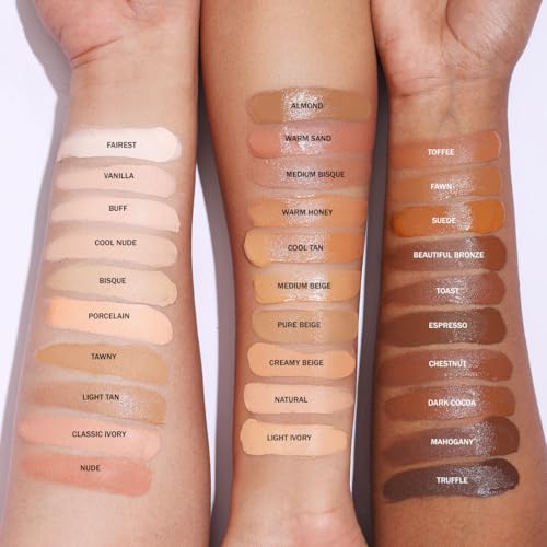 L.A. Girl HD Pro.Conceal swatches in Cool Tan showing even coverage.