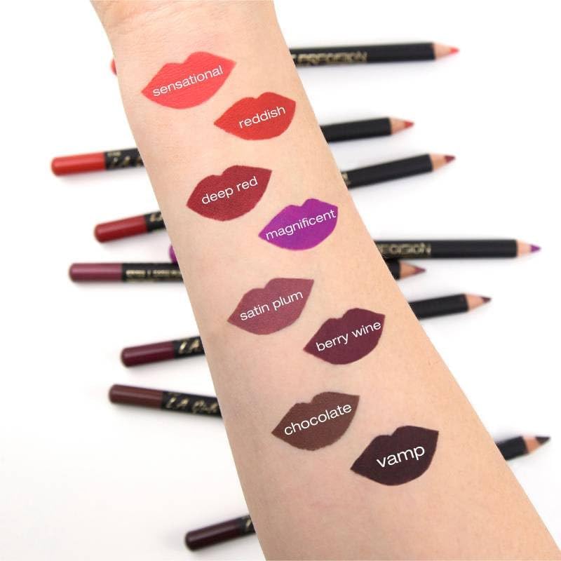 L.A. Girl Vamp GP726 lipliner being applied for a smooth, tug-free glide.