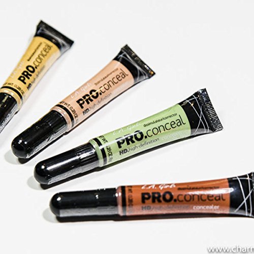 Prueba verde de La-Girl Pro Conceal: muestra corrección precisa de rojeces
