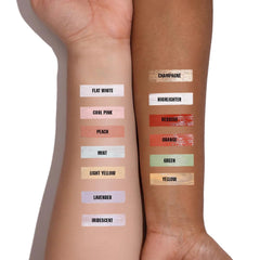 L.A. Girl Pro Conceal orange corrector under-eye area for balanced brightness.