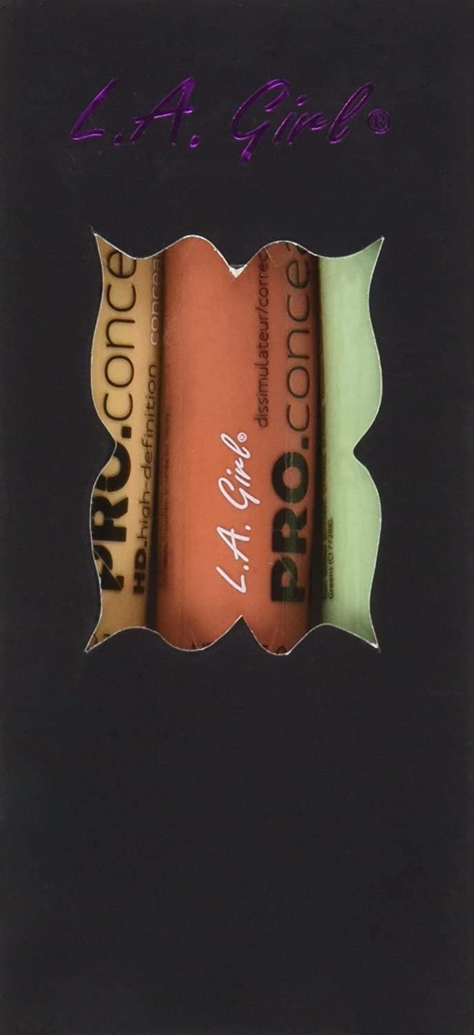 La-Girl Pro Conceal Set verde: neutraliza rojeces para un acabado natural