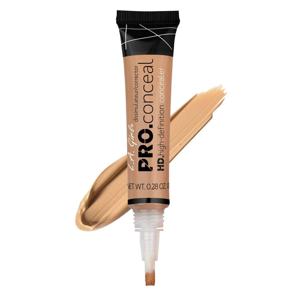 L.A. Girl Pro Concealer shows brush-tip application on skin for precise placement