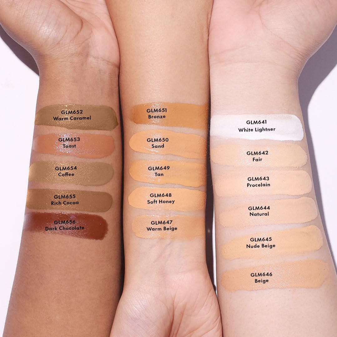 L.A. Girl Pro Coverage applied on skin demonstrates skin-like blend for all skin types