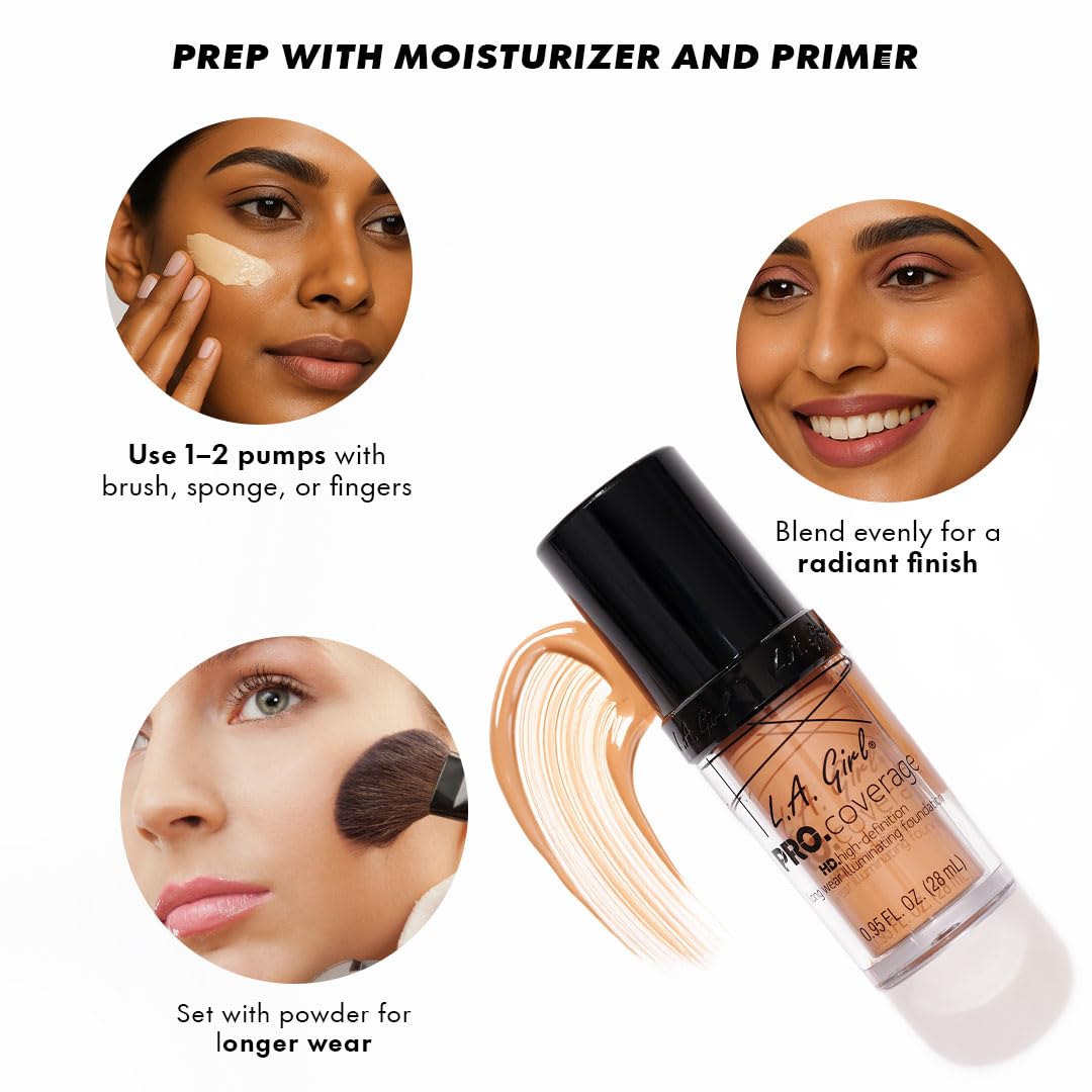 L.A. Girl Pro Coverage on hand reveals lightweight, blendable texture