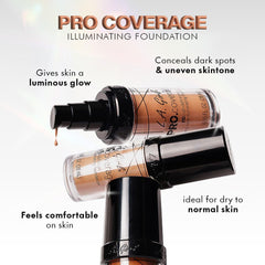 L.A. Girl Pro Coverage foundation swatch showing even tone and buildable coverage