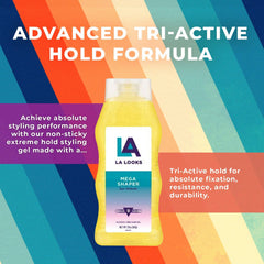L.A. Looks Mega Shaper 9 Hold gel texture for smooth styling
