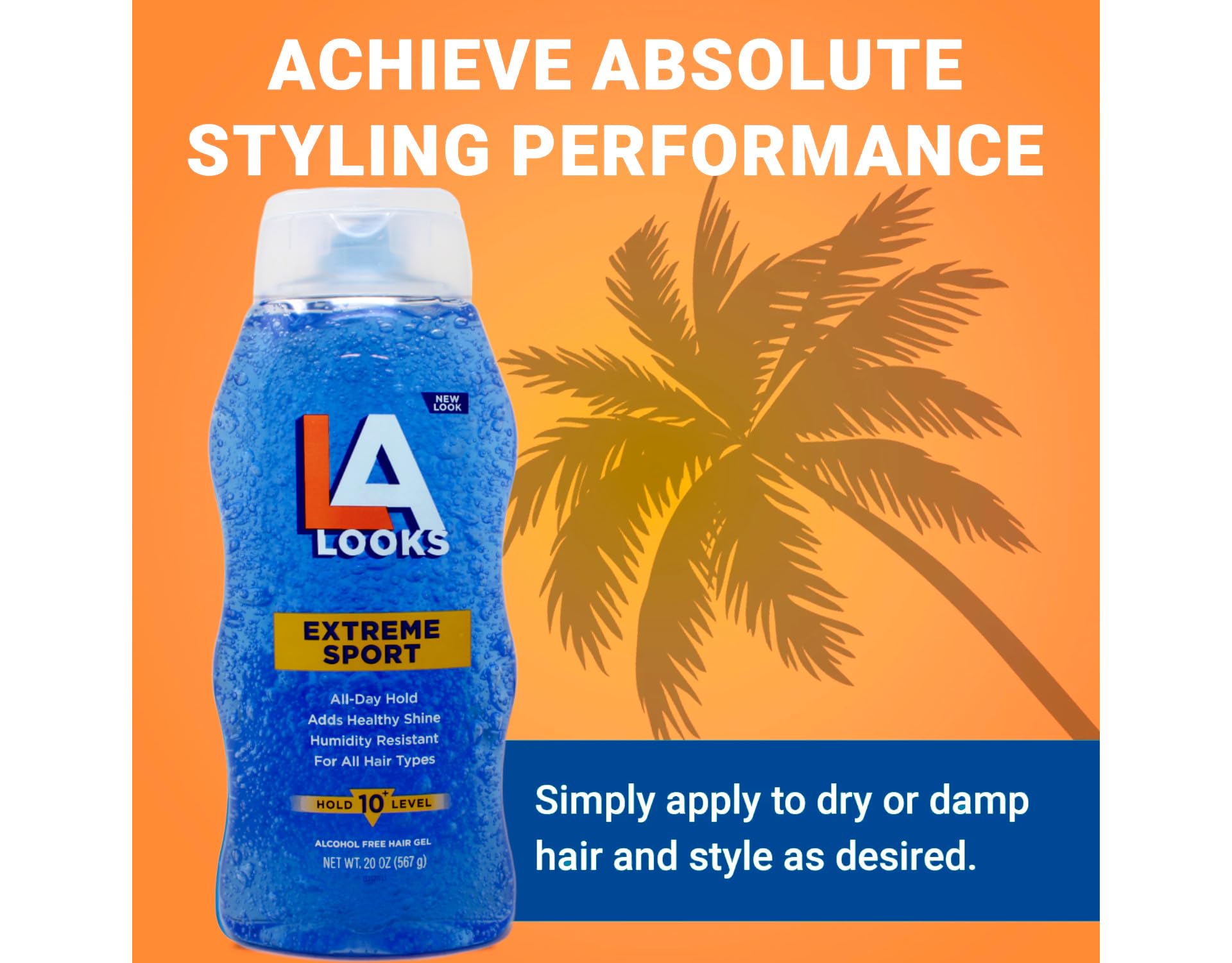 L.A. Looks Sport Power Gel easy-squeeze cap enables quick, controlled dispensing.