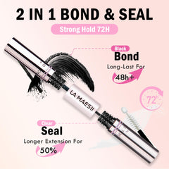 La Maesii Bond brush close-up highlights near-lash-line precision for even application.