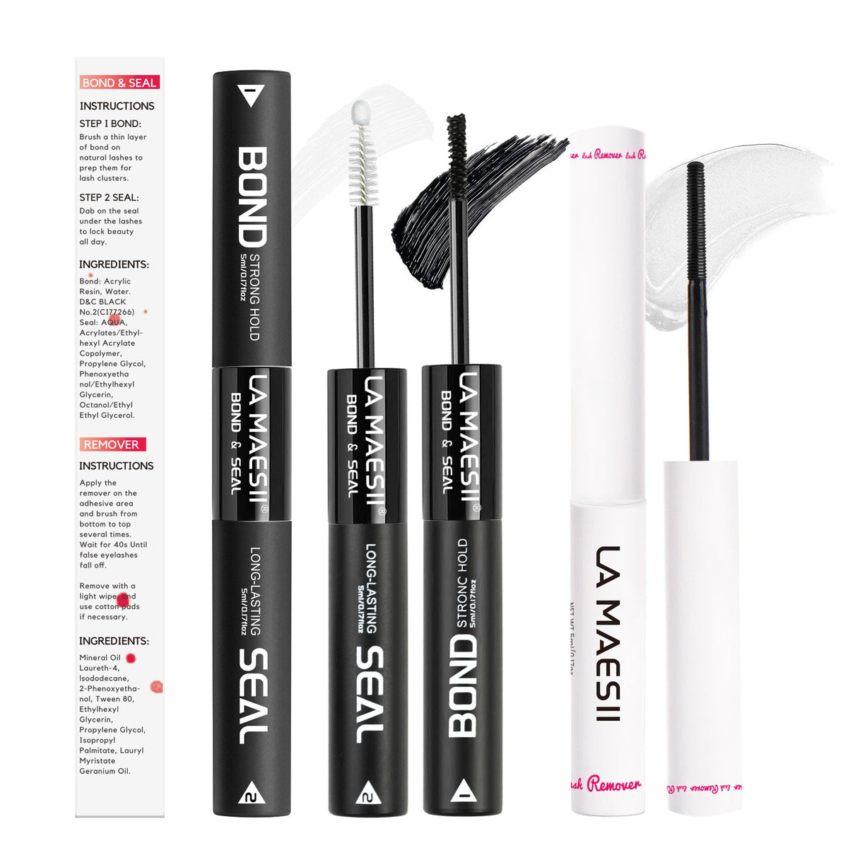 La Maesii Lash Cluster Glue bottle for secure, long-lasting extensions.