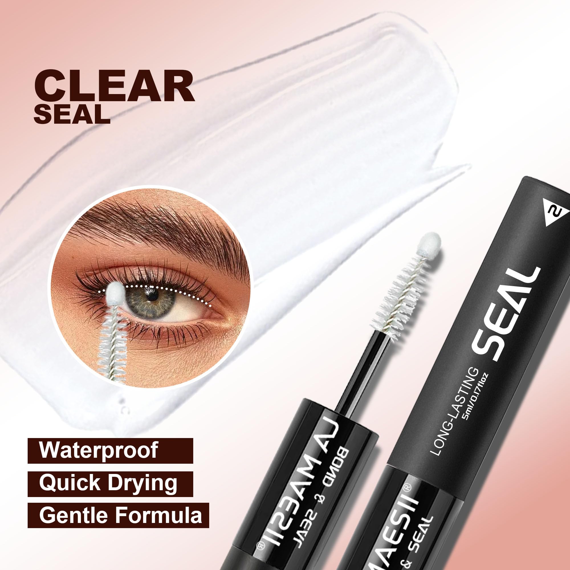 La Maesii lash cluster glue latex-free formula is gentle on sensitive eyes.