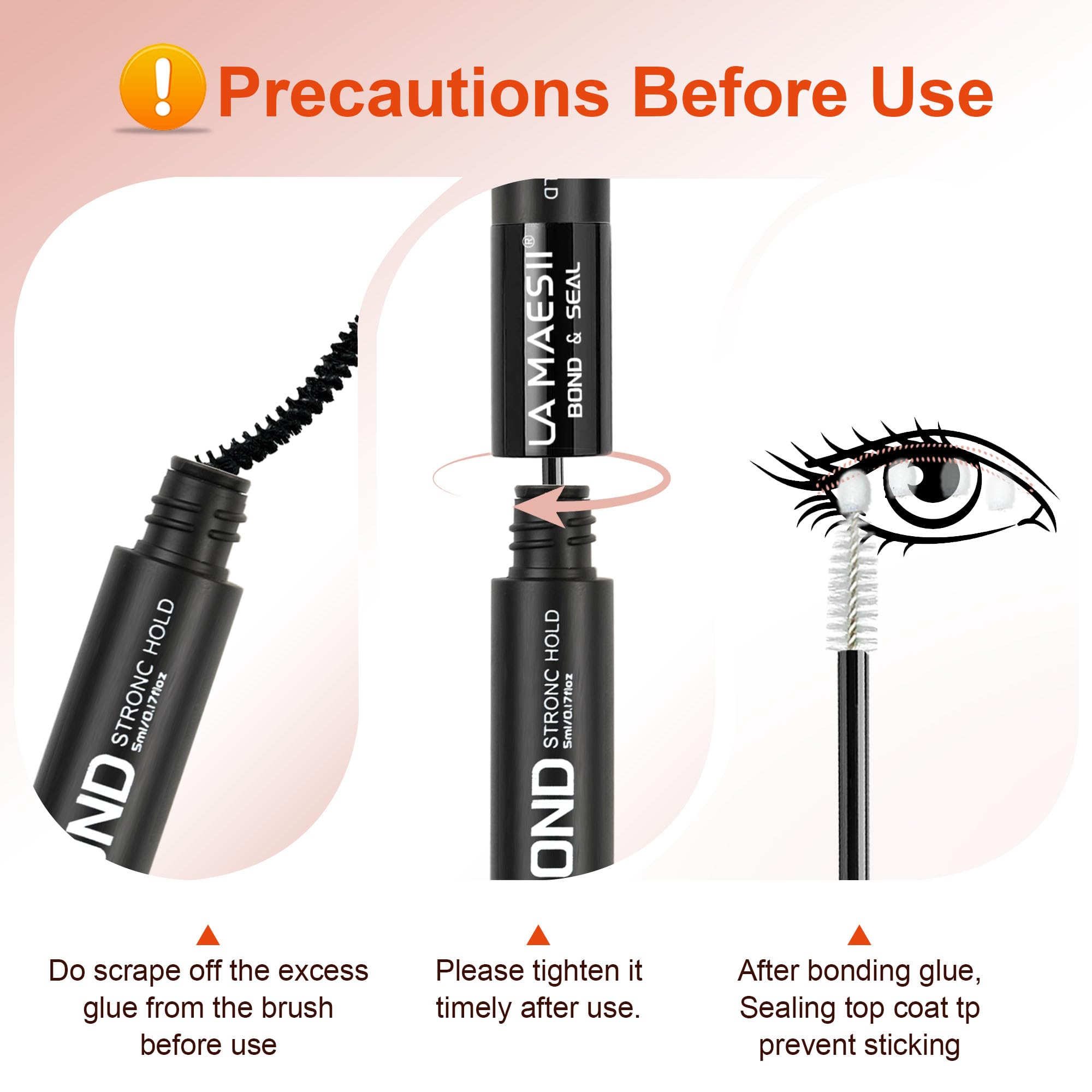 La Maesii lash cluster glue packaging emphasizes easy storage and value.
