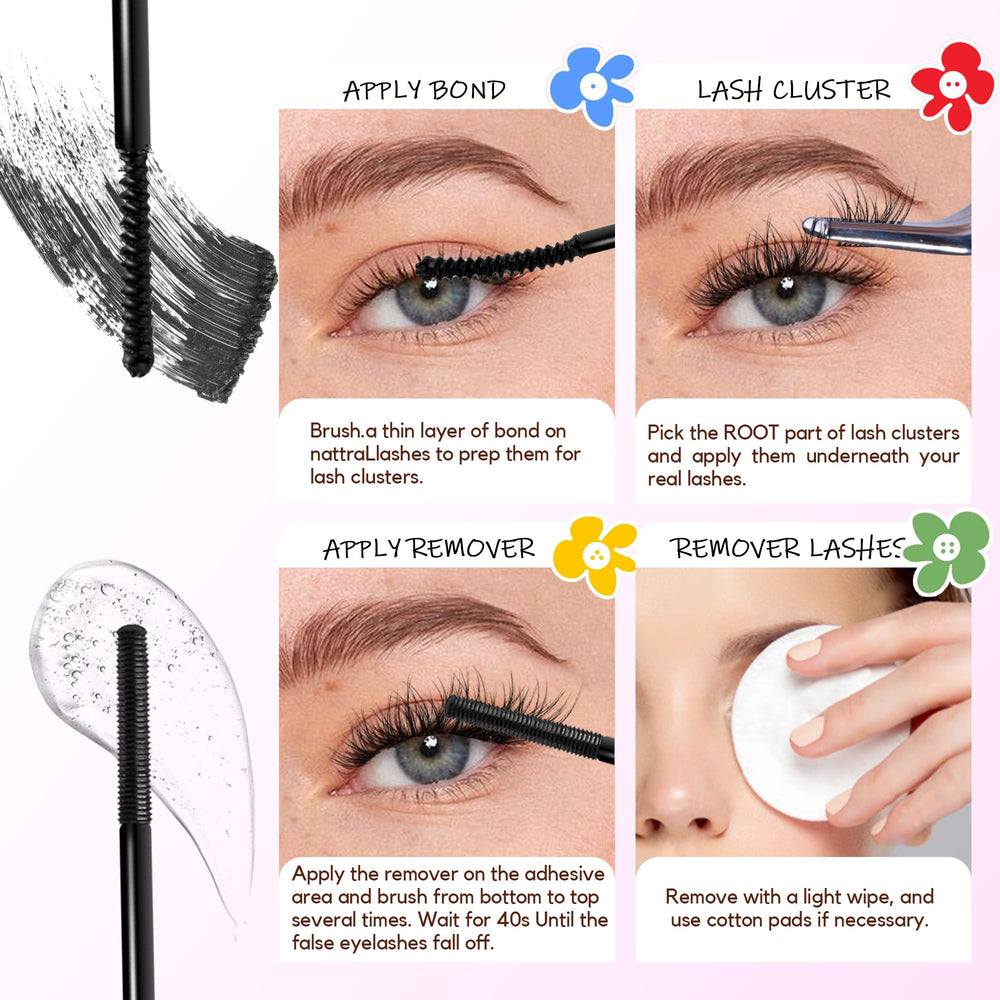 La Maesii finished lash clusters look secure and comfortable all day