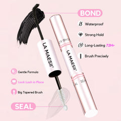 La Maesii lash glue remover brush detail highlighting easy adhesive removal