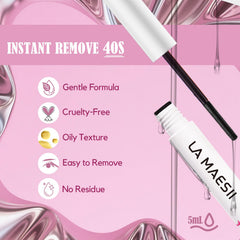 La Maesii Lash Remover spiral brush enables precise application
