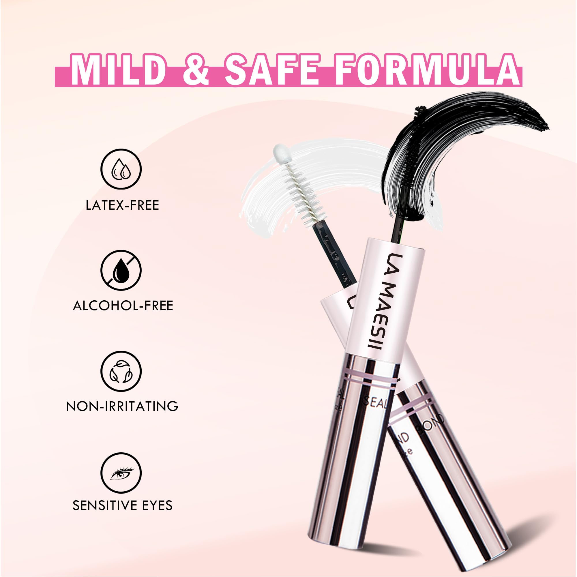 La Maesii latex-free formula suitable for sensitive eyes.