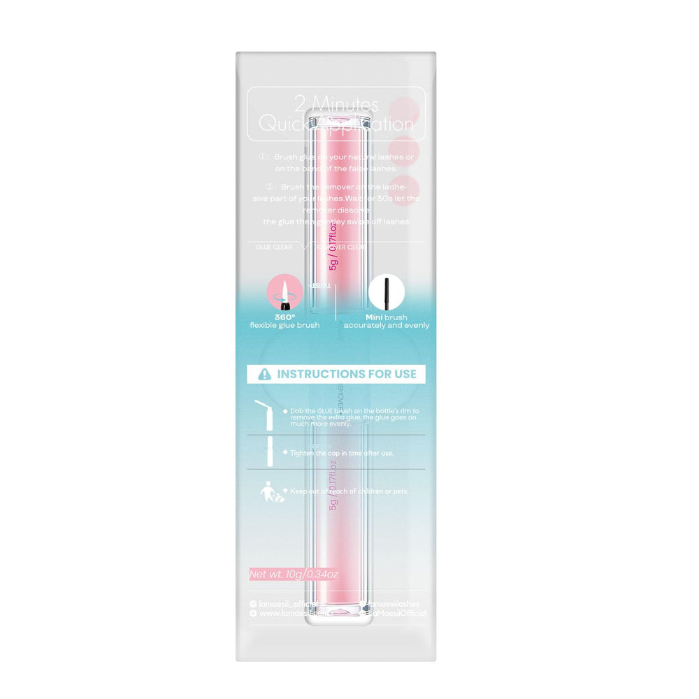 La Maesii prep tip image shows clean, dry lashes for bonding.