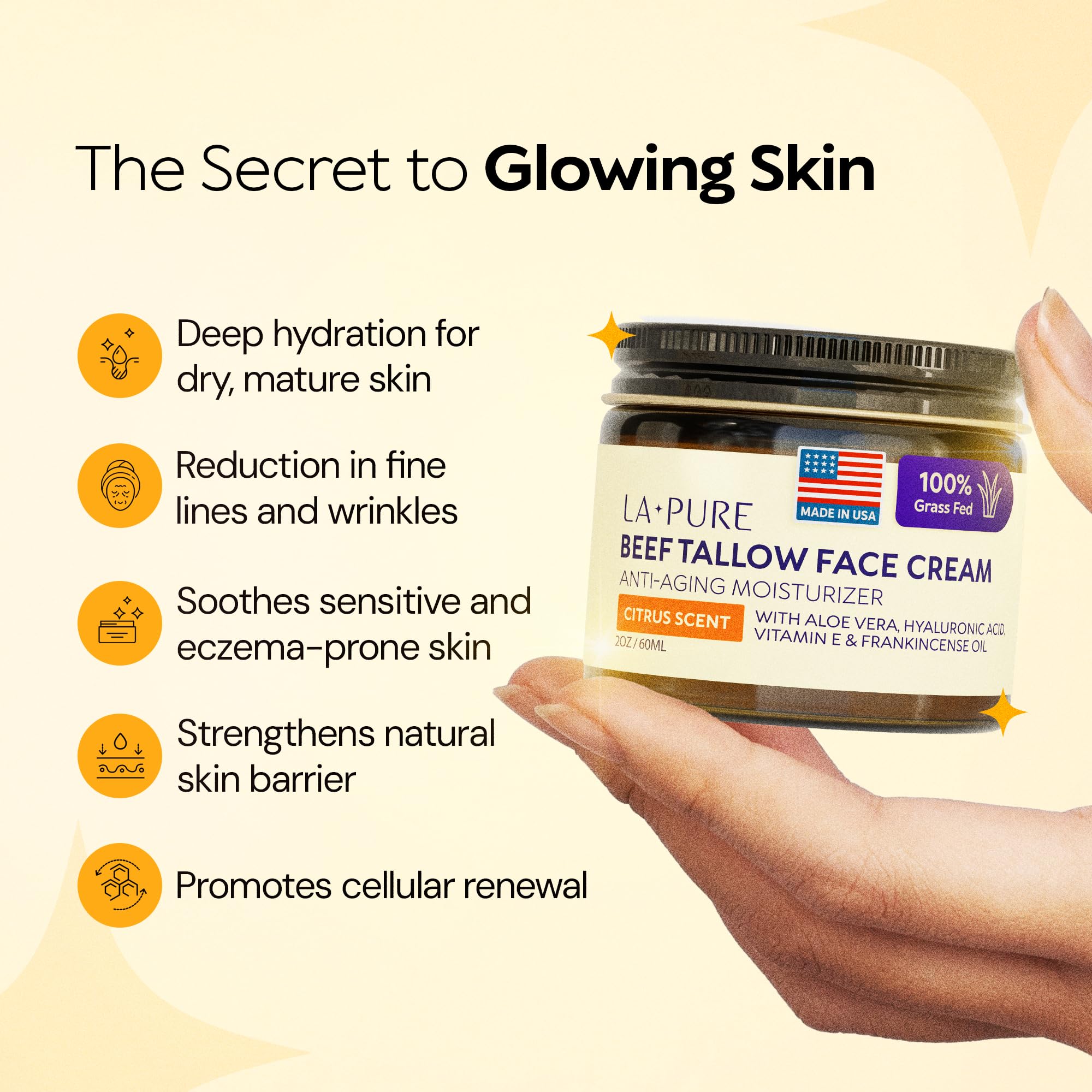 LA PURE Aloe Vera in formula demonstrates soothing moisture for sensitive skin