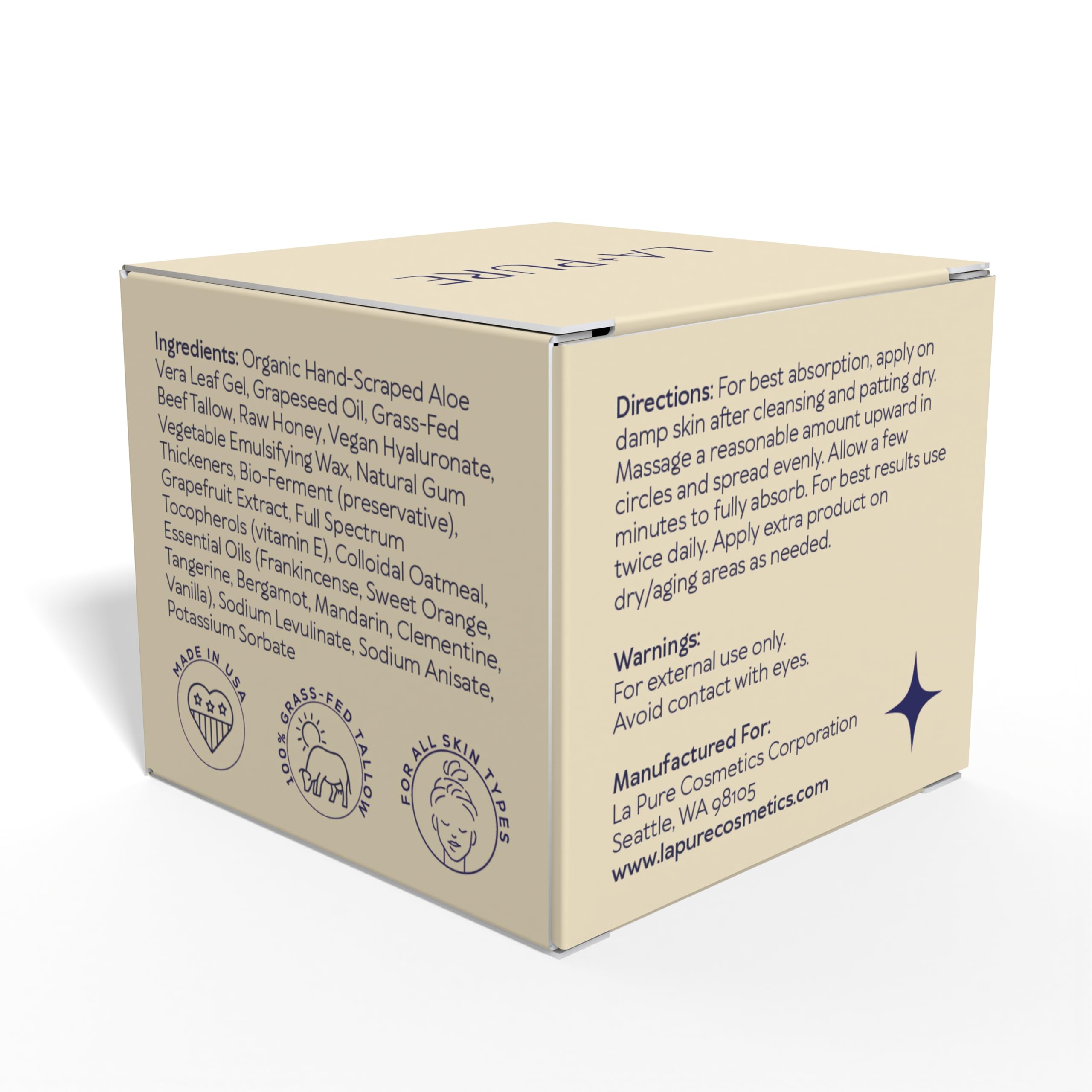 LA PURE Made in USA small-batch packaging highlights quality craftsmanship