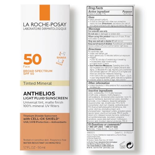 Texture close-up of Anthelios tinted sunscreen absorbed on skin
