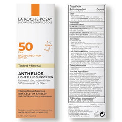Texture close-up of Anthelios tinted sunscreen absorbed on skin