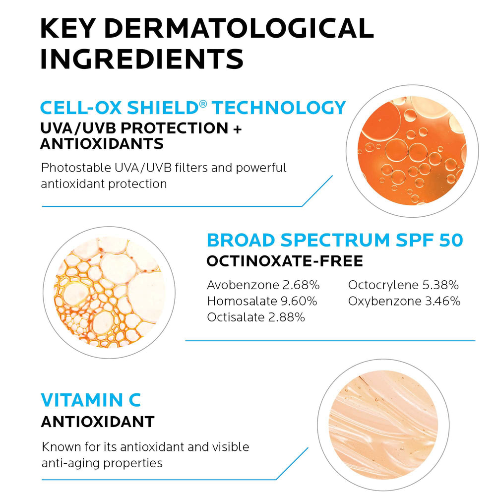 Antioxidants and vitamins close-up indicate protective skincare benefits.