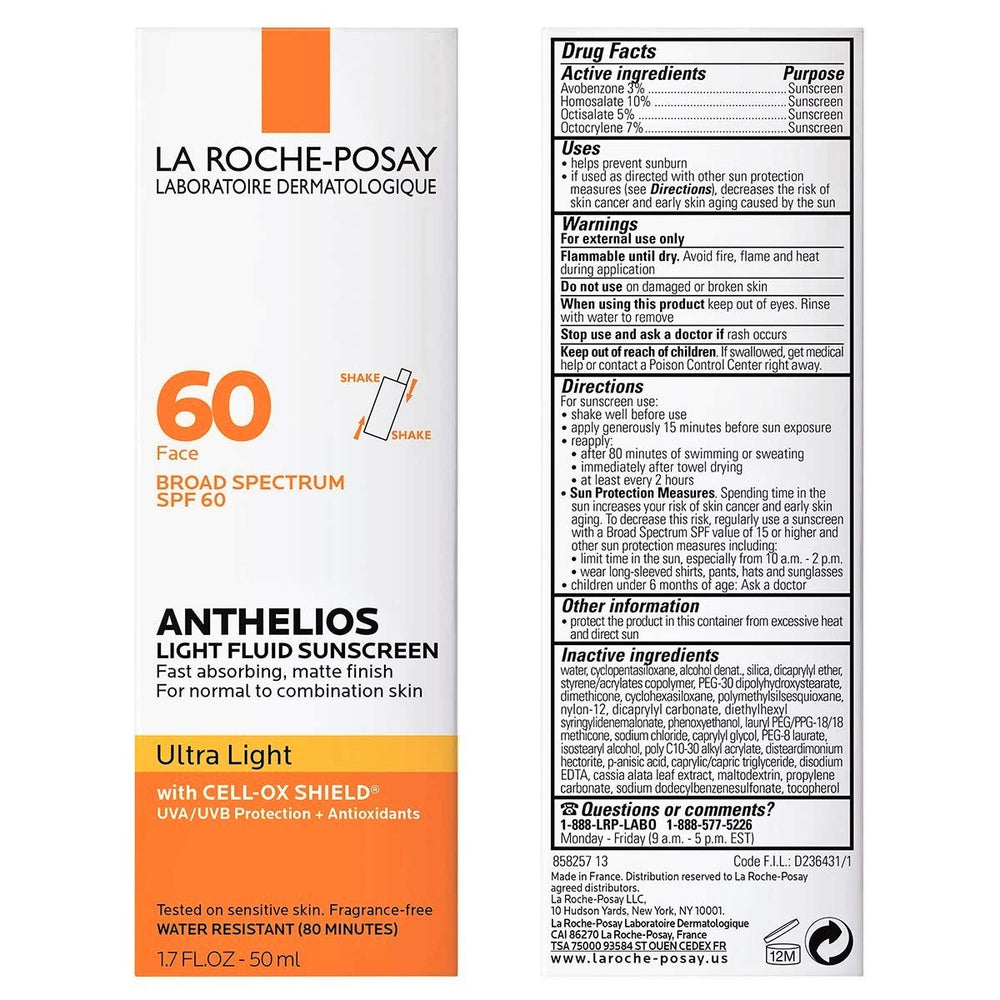 La Roche-Posay Anthelios Light Fluid travel pack provides on-the-go protection.
