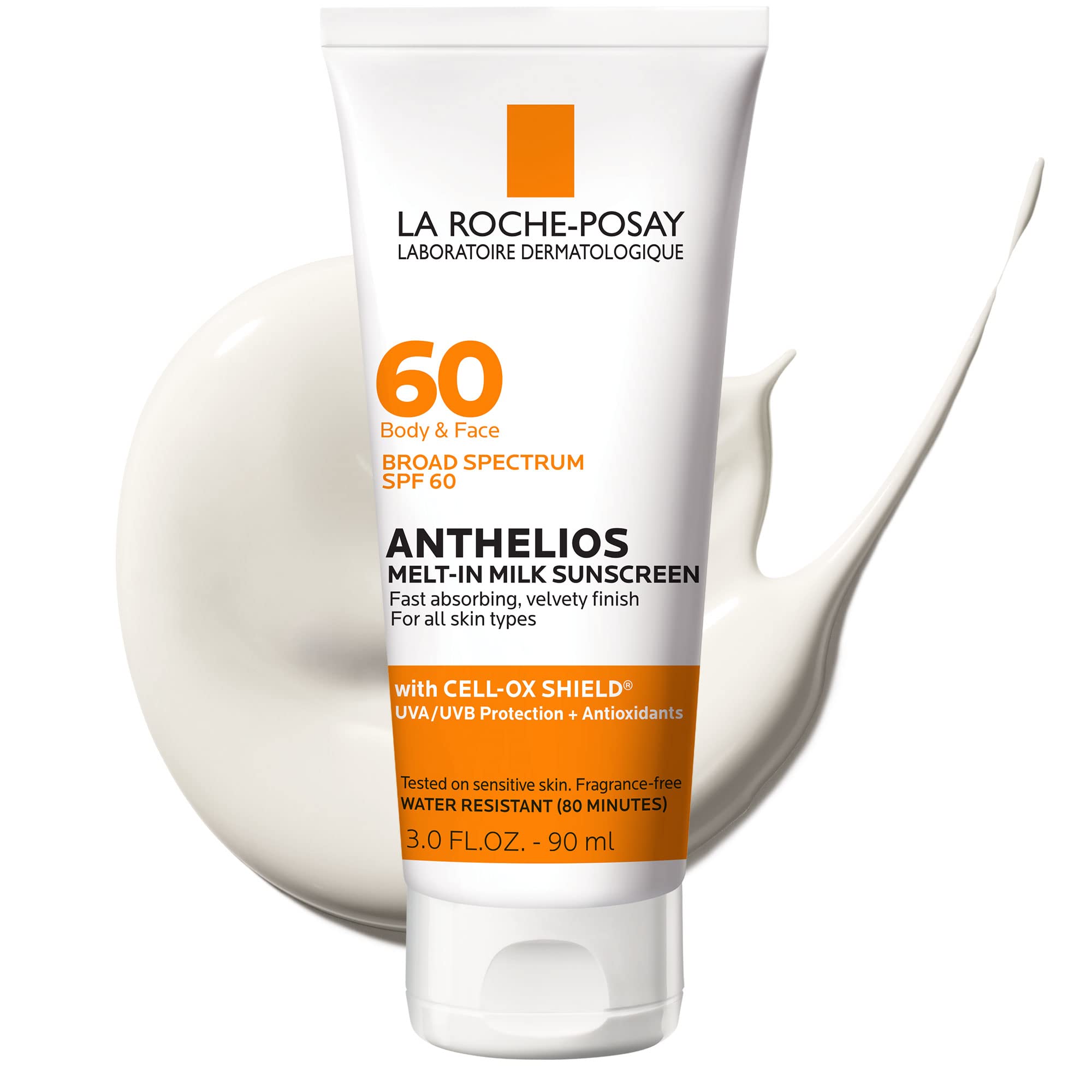 La Roche-Posay Anthelios Melt-In Milk bottle close-up with broad spectrum protection