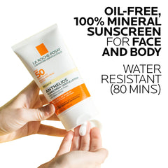 La Roche-Posay Anthelios mineral face sunscreen applies invisibly for a seamless finish.