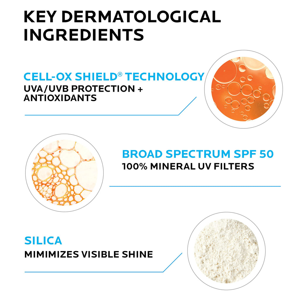 Texture swatch of La Roche-Posay Anthelios Mineral Sunscreen with a light, non greasy feel.