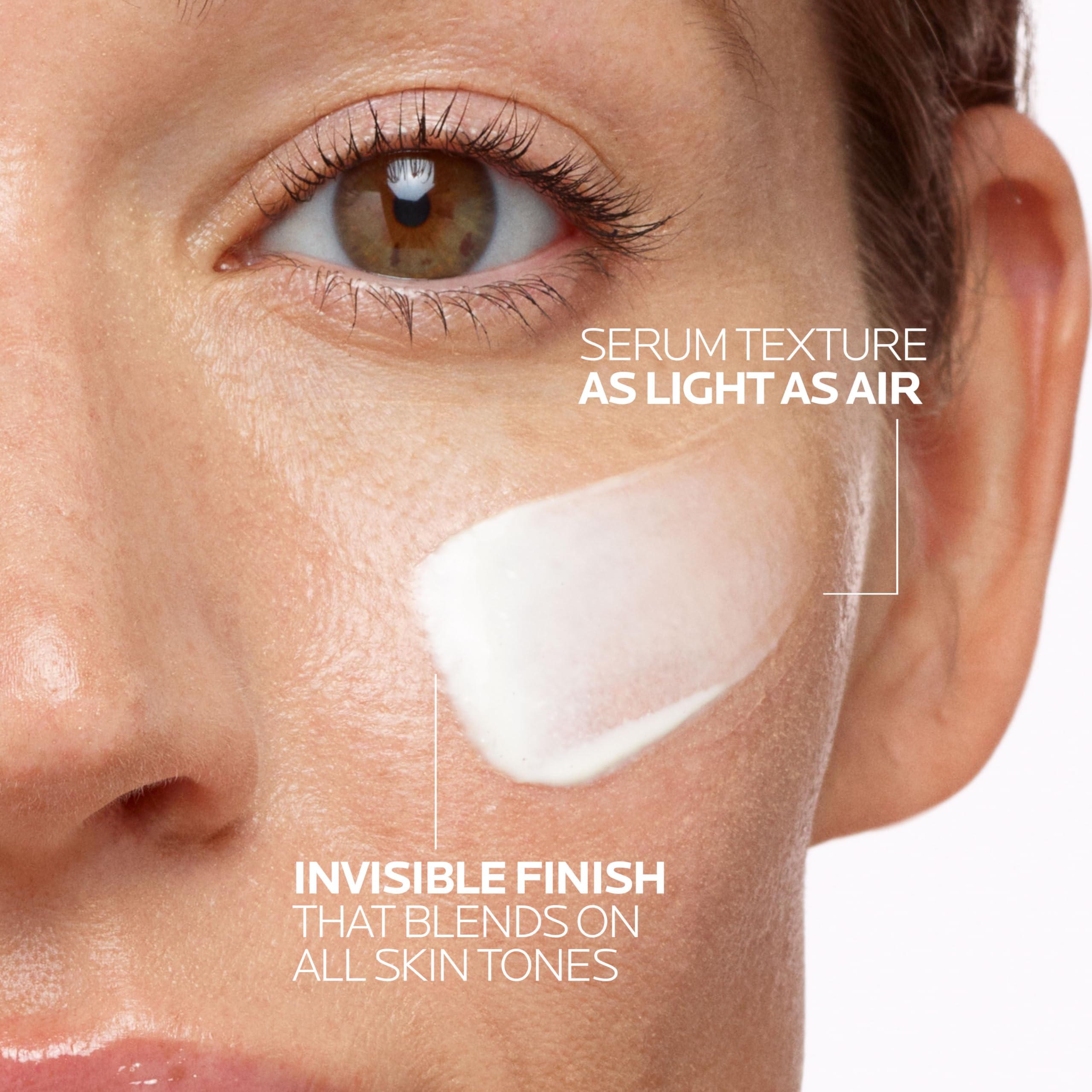La Roche-Posay Anthelios UV Air invisible finish on multiple skin tones