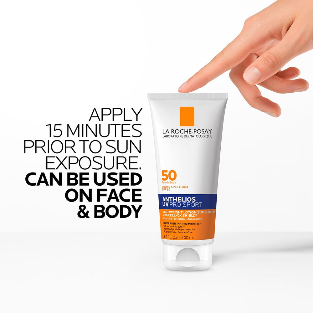 La Roche-Posay Anthelios UV Pro-Sport for face and body daily sports use.