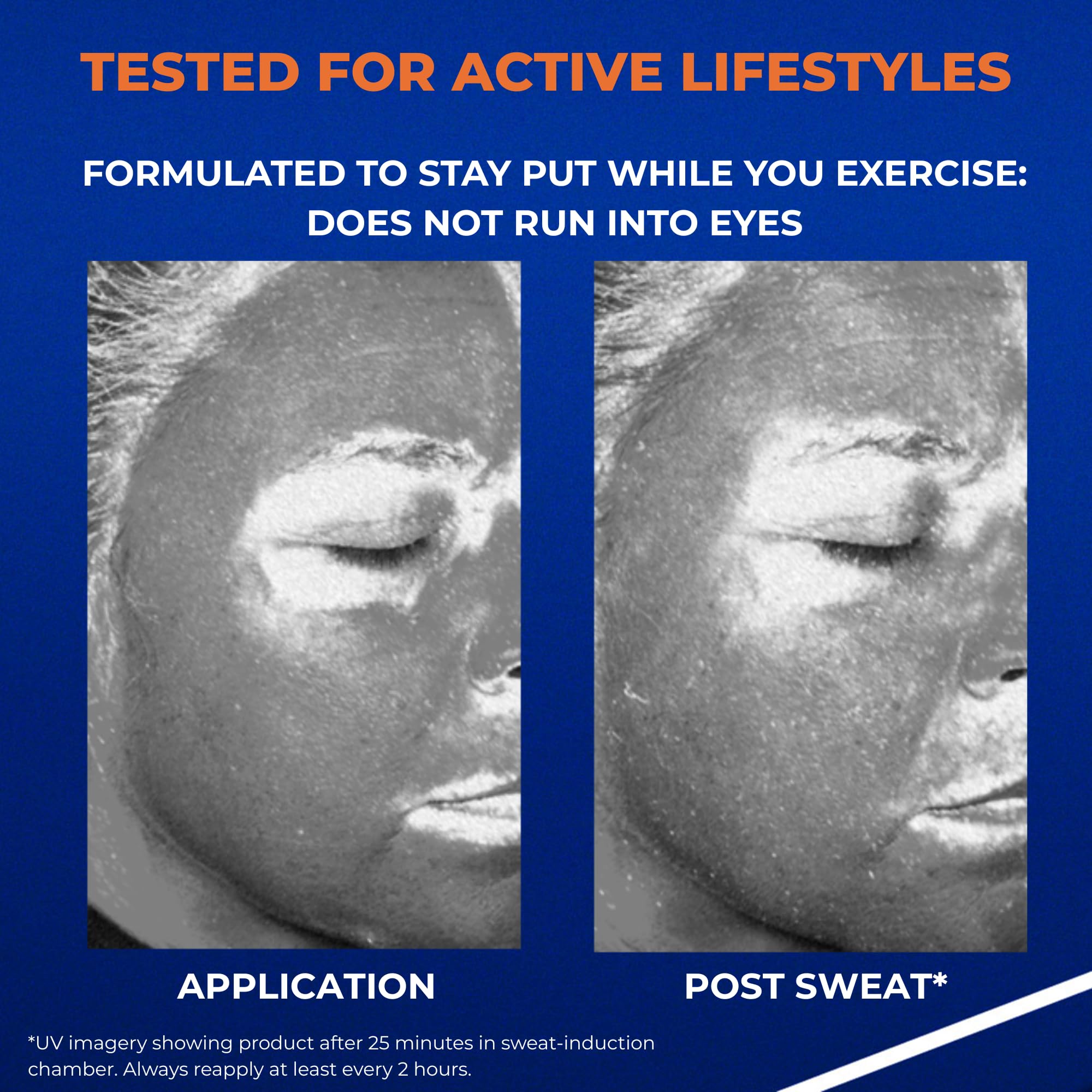 Invisible finish on diverse skin tones after applying Anthelios UV Pro-Sport.