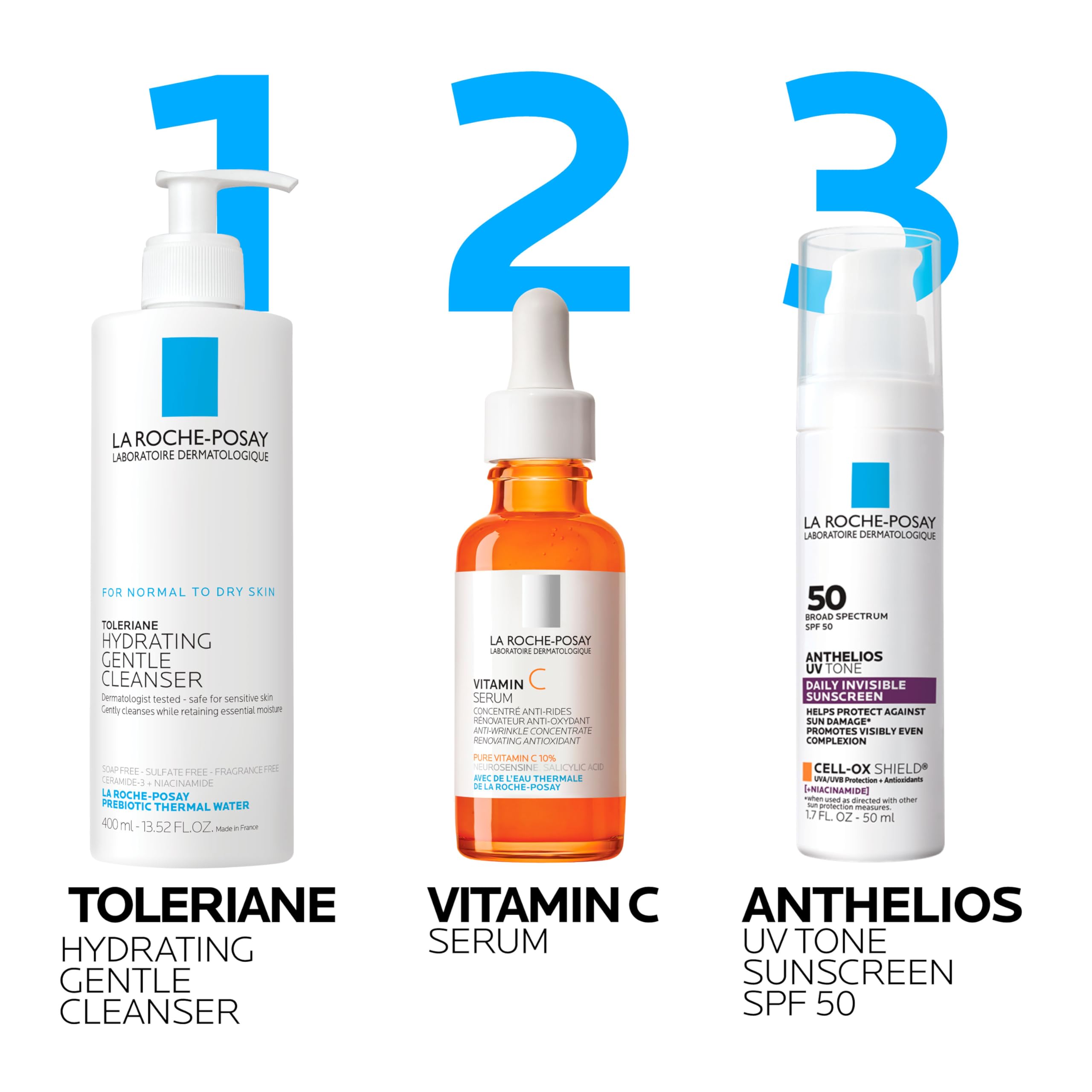 La Roche-Posay Anthelios UV Tone packaging highlights broad-spectrum protection.