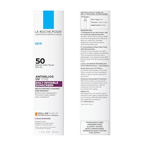 La Roche-Posay Anthelios UV Tone sunscreen in morning routine.