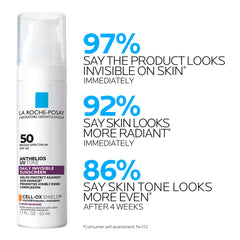 La Roche-Posay Anthelios UV Tone bottle close-up shows no white cast.