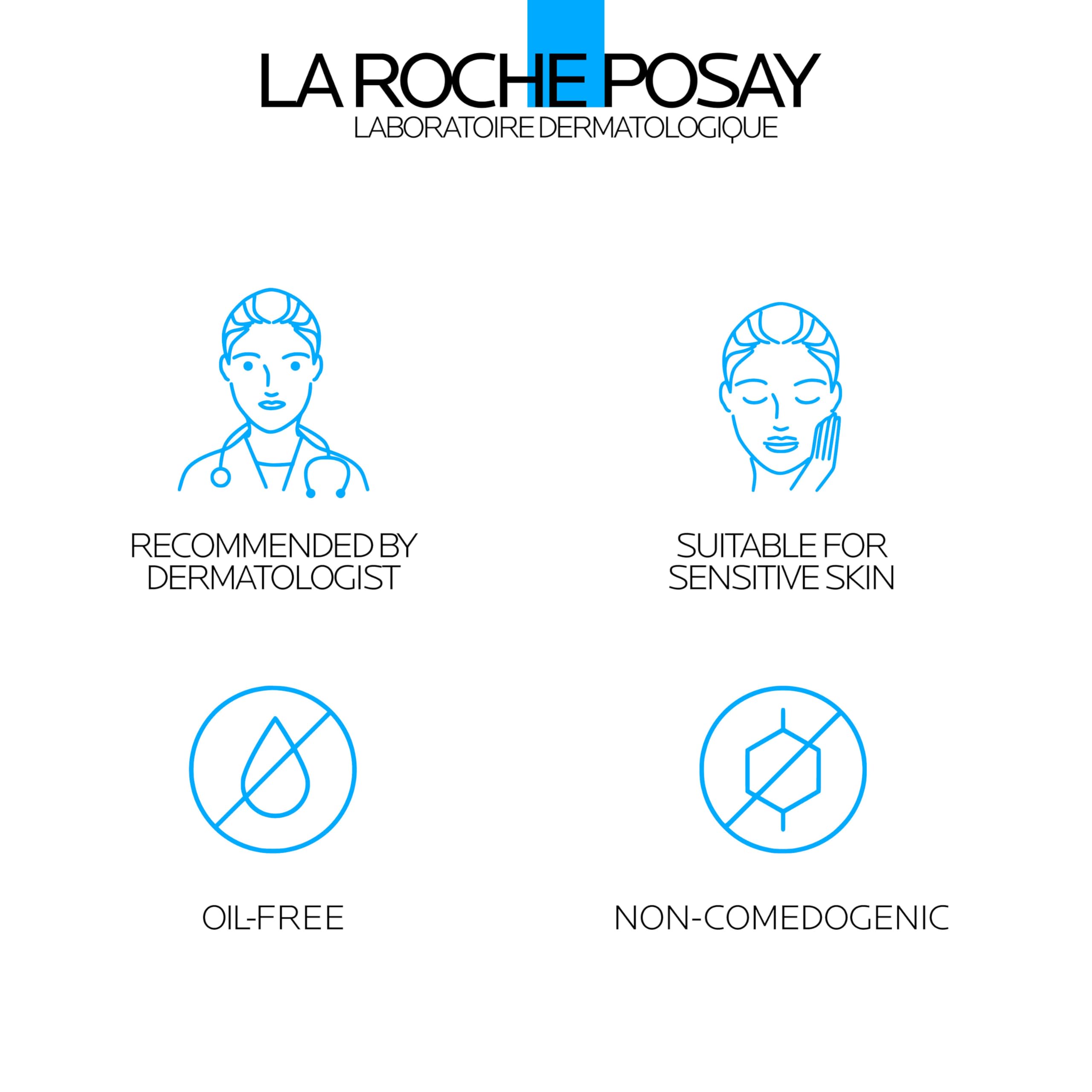 La Roche-Posay Anthelios UV Tone sunscreen pump dispensing for easy application.