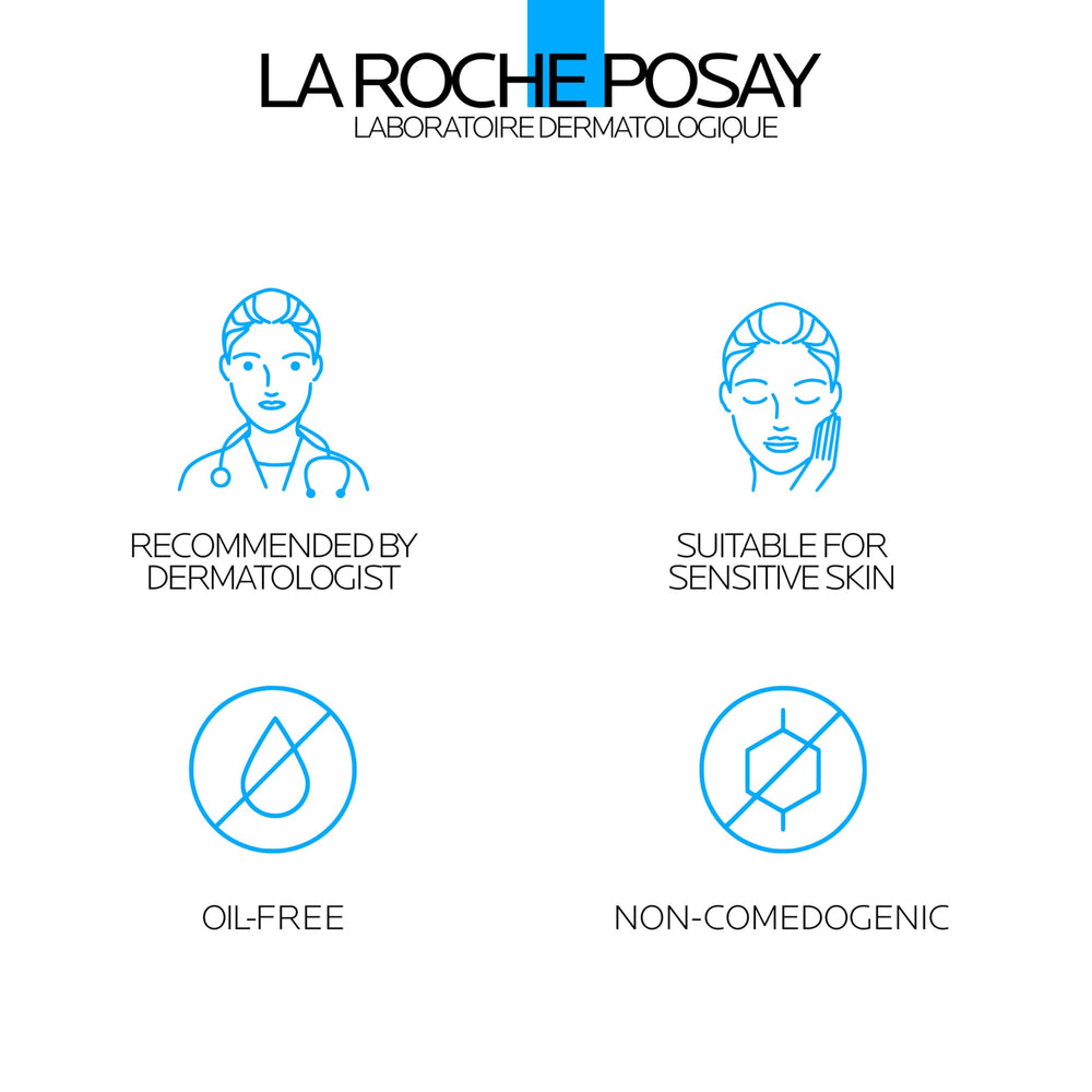 La Roche-Posay Anthelios UV Tone sunscreen pump dispensing for easy application.