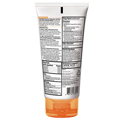 La Roche-Posay Anthelios water-like texture sunscreen showing quick absorption on skin