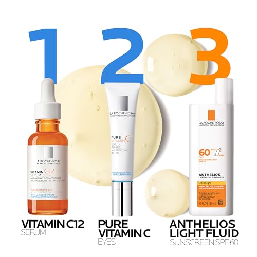 La Roche-Posay dropper releases bright vitamin C serum for even tone.