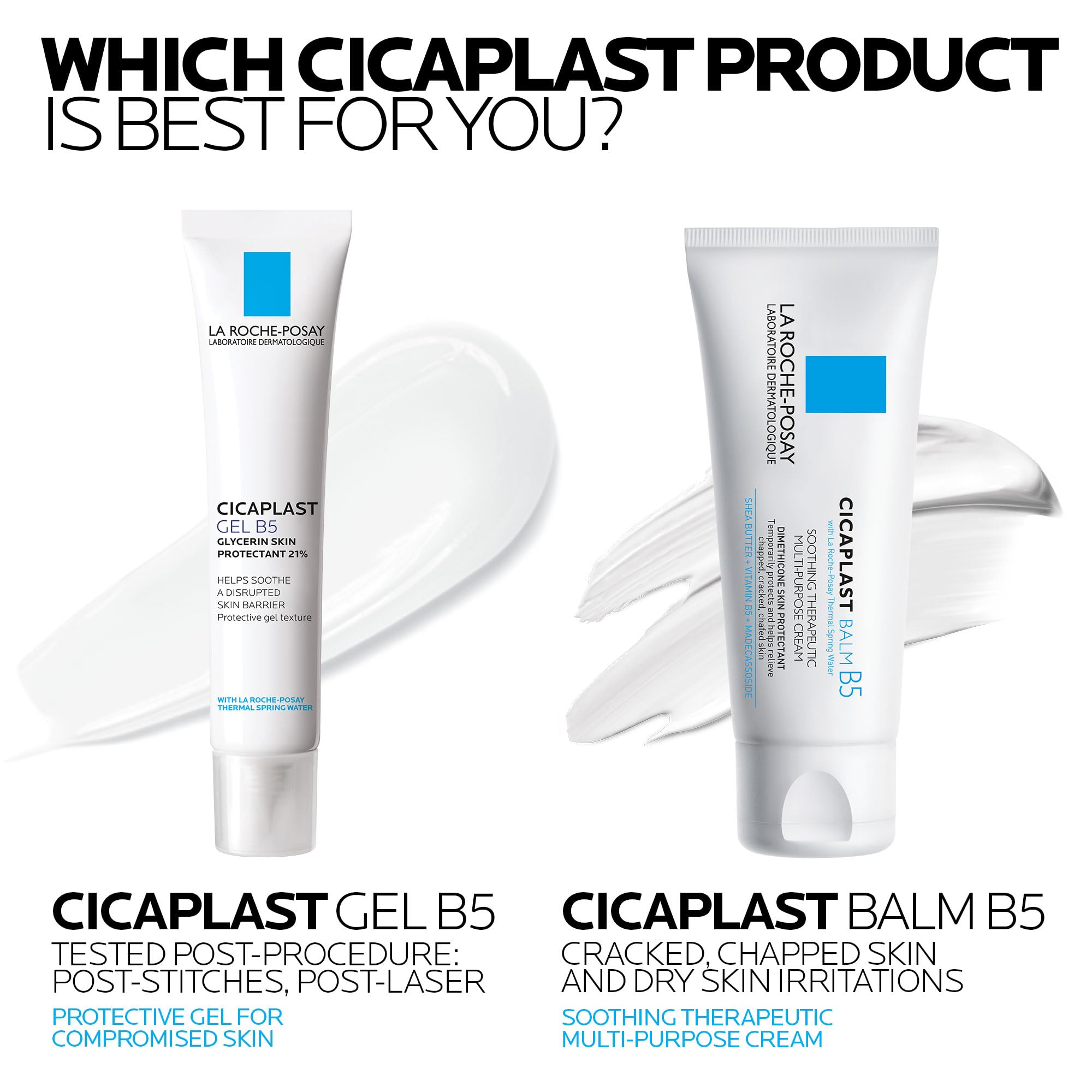 La Roche-Posay Cicaplast Gel B5 hyaluronic acid layer adds moisture.