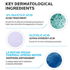 La Roche-Posay Effaclar Clarifying Solution features glycolic and salicylic acids in the formula.