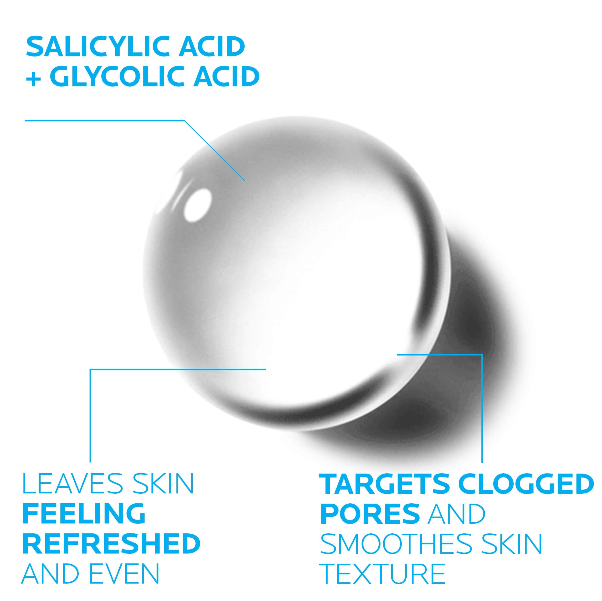 La Roche-Posay Effaclar Clarifying Solution helps refine pores and texture.