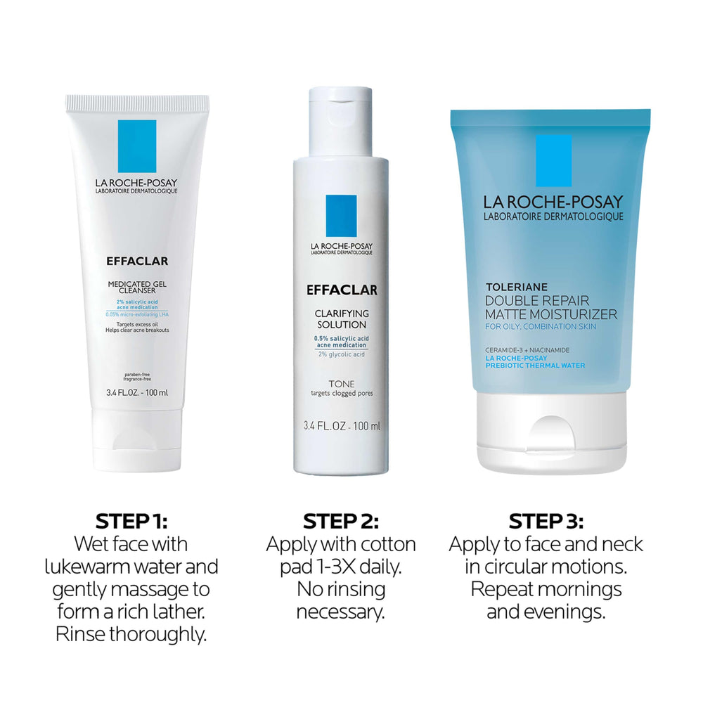 La Roche-Posay Effaclar cleanser texture close-up with micro-exfoliation cues