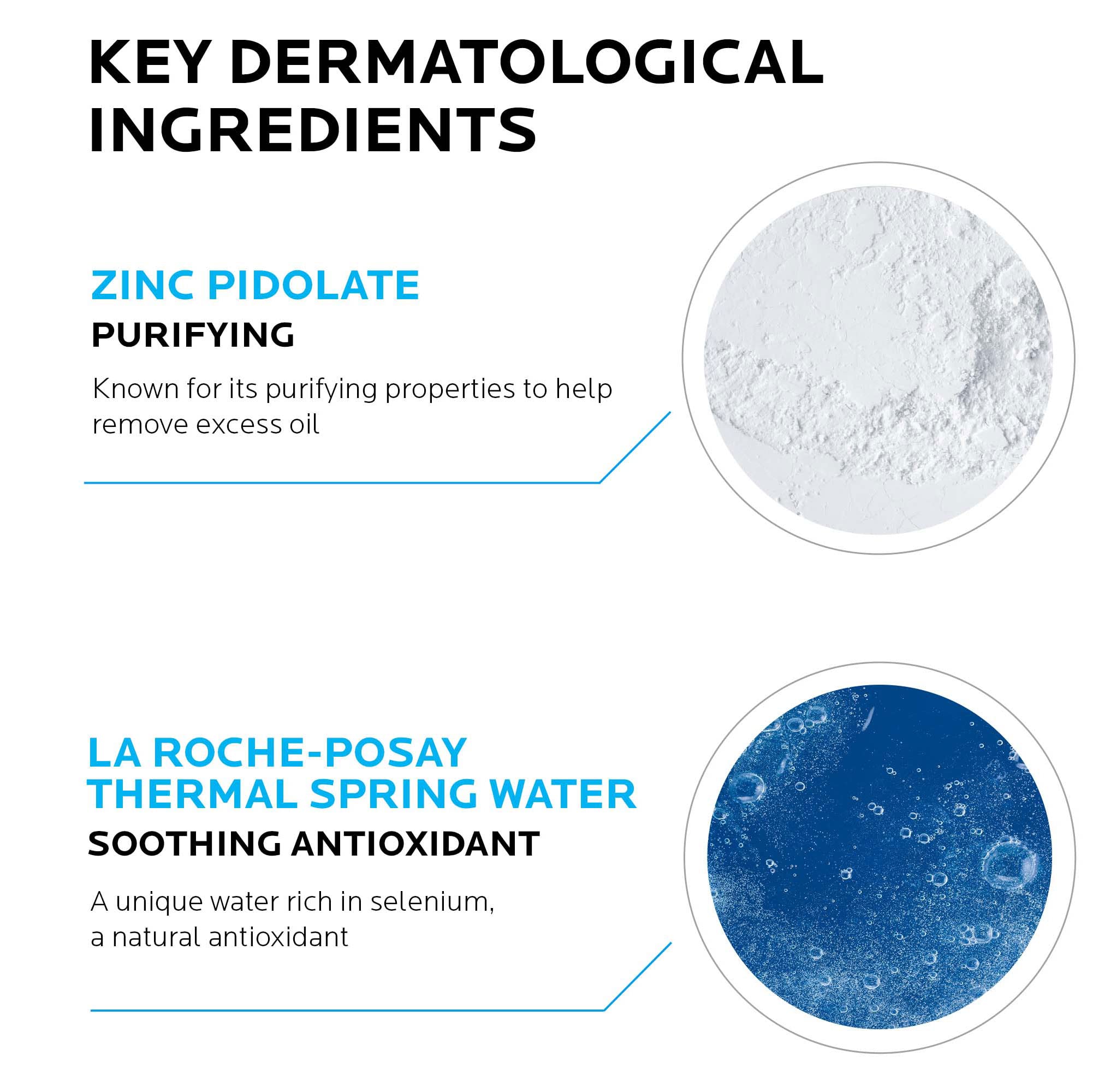 Effaclar foaming gel lather close-up showing cleansing action.