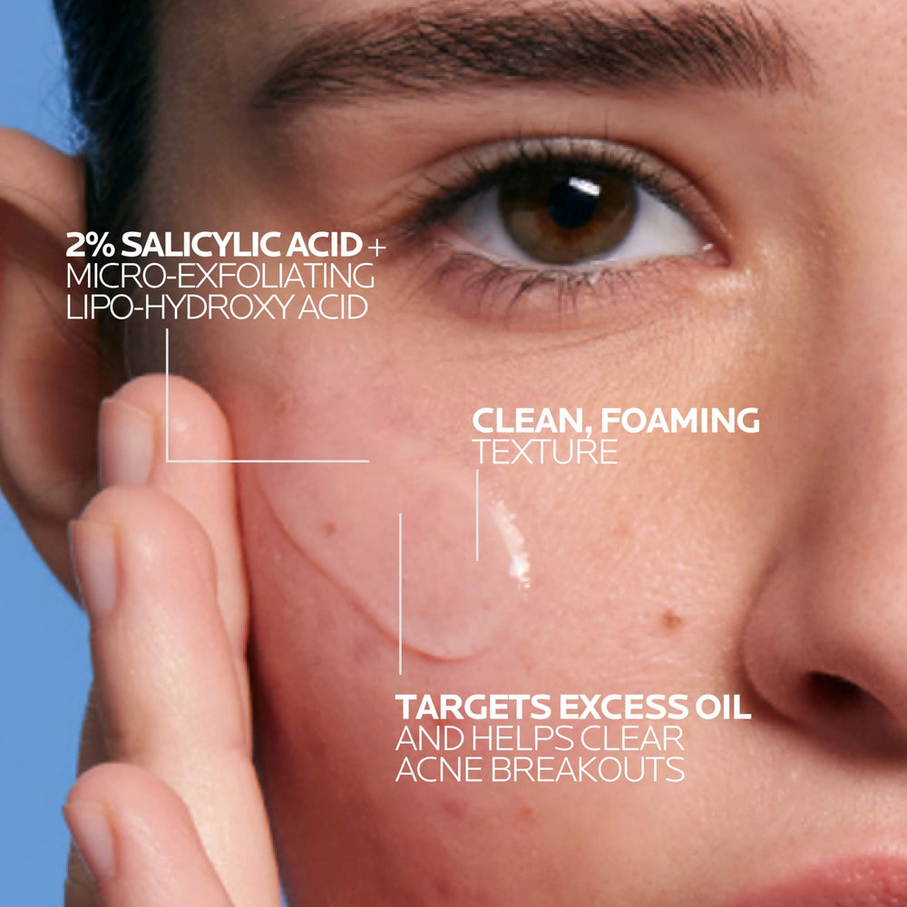 La Roche-Posay Effaclar gel limpia puntos negros y suaviza la textura de piel.