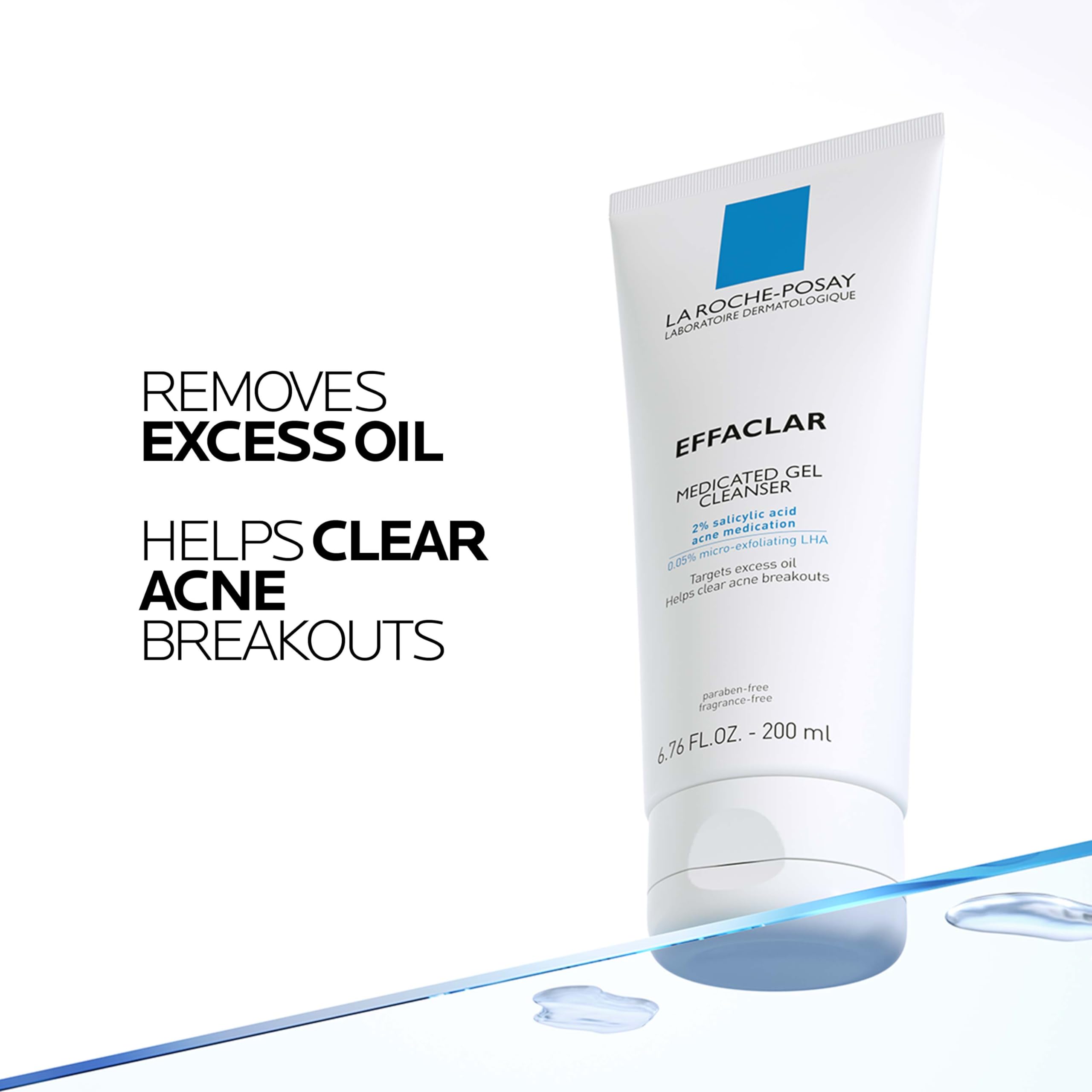 La Roche-Posay Effaclar gel sin fragancia cuida piel sensible.